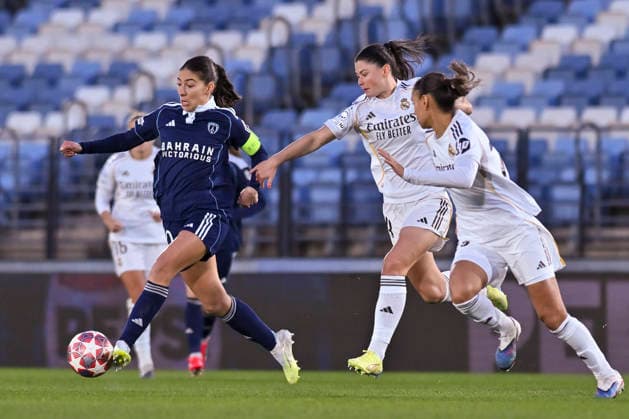 February 18, 2026, Madrid, Madrid, Spain: CLARA MATEO of Paris Football Club in action during the Women s Champions League match REAL MADRID FEMENINO - PARIS FOOTBALL CLUB on February 18, 2026, Valdebebas, Madrid, Spain. The Women s Champions League Match REAL MADRID 2 - PARIS FOOTBALL CLUB 0 (02.18.26)  - ZUMAc312 20260218_zsp_c312_010 Copyright: xOscarxManuelxSanchezx