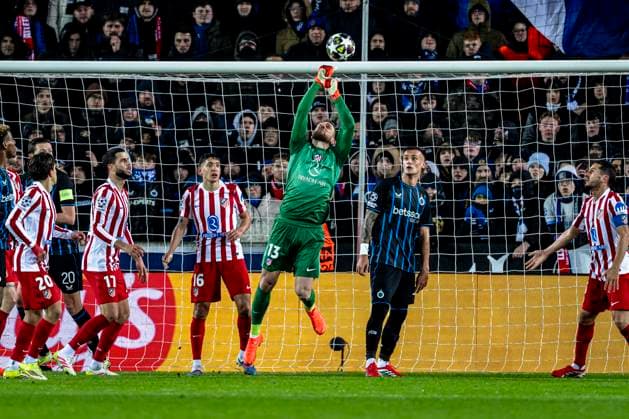 Atletico de Madrid goalkeeper Jan Oblak, during the match Club Brugge KV vs Atletico de Madrid at the Jan Breydelstadion for the Champions League - KO play-offs - 1st leg season 2025-2026 in BRUGGE, Belgium on 18 february 2026. (Photo by Stefan Koops EYE4IMAGES DeFodi Images) -