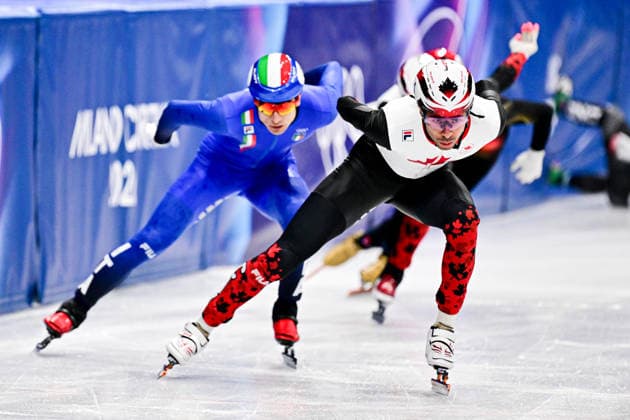 Short Track Speed skating, Eisschnelllauf Men s 500m - Quarterfinals, Short Track Speed Skating, at the Olympic Winter games, Winterspiele,Spiele, Summer games Milano Cortina 2026, at Milano Ice Skating Arena, on February 18, 2026 in Milan, Italy. Noxthirdxpartyxsales  aflo_320404585