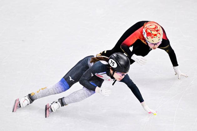 Japan Team (JPN), during Short Track Speed skating, Eisschnelllauf Women s 3000m Relay - Finals, Short Track Speed Skating, at the Olympic Winter games, Winterspiele,Spiele, Summer games Milano Cortina 2026, at Milano Ice Skating Arena, on February 18, 2026 in Milan, Italy. Noxthirdxpartyxsales  aflo_320410952