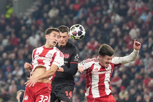 UEFA Champions League - Olympiacos FC vs Bayer 04 Leverkusen - Patrik Schick of Bayer 04 Leverkusen in action while scoring during the UEFA Champions League Play-Offs 1st leg soccer match between Olympiacos FC and Bayer 04 Leverkusen in Georgios Karaiskakis Stadium, Piraeus, Greece, on 18 February 2026. IMAGO ONE INCH PRODUCTIONS PIRAEUS GREECE Copyright: xONExINCHxPRODUCTIONSx 6860013