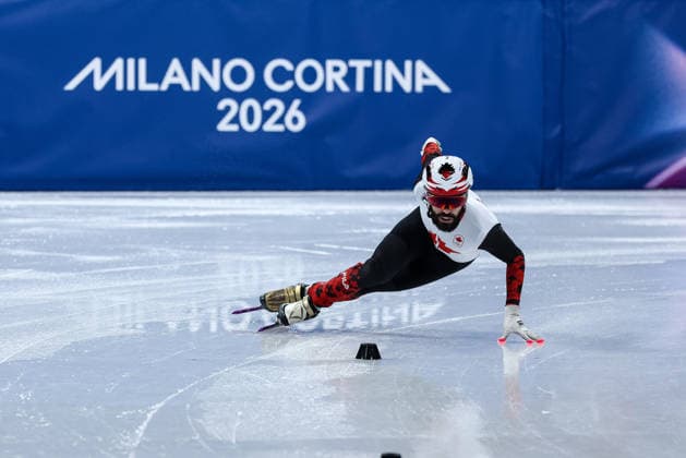 Steven Dubois (CAN) during the Olympic Winter games, Winterspiele,Spiele, Summer games Milano-Cortina 2026, Short Track Speed skating, Eisschnelllauf Men s 500m Finals on February 18, 2026 at Milano Ice Skating Arena in Milan, Italy  Copyright: xFabrizioxCarabelli IPAxSportx xipa-agency.netx xx IPA_71705359 IPA_Agency_IPA71705359