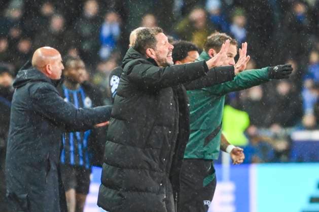 Club Brugge v Atletico de Madrid - UEFA Champions League BRUGGE, BELGIUM - FEBRUARY 18 : Simeone Diego Pablo manager of Atletico de Madrid during the UEFA Champions League 2025 26 knockout phase play-off match first leg between Club Brugge and Atletico de Madrid on February 18, 2026 in Brugge, Belgium, 18 02 2026 Brugge Belgium  Copyright: xVincentxKalutx
