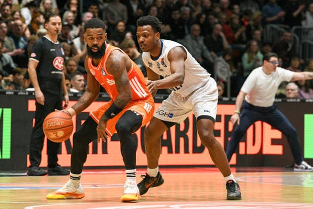 easyCredit Basketball Bundesliga, 21. Spieltag, Niners Chemnitz -MLP Academics Heidelberg 18.02.2026 ab 20.00 Uhr Chemnitz, Chemnitz Arena Im Foto: Cory Davis(5) easyCredit Basketball Bundesliga, 21. Spieltag, Niners Chemnitz -MLP Academics Heidelberg Leipzig Sachsen Deutschland Copyright: xEHLxMedia MichelxKöhlerx 20261802-Niners-Heidelberg_049