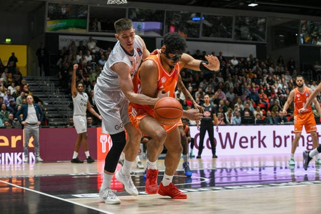 easyCredit Basketball Bundesliga, 21. Spieltag, Niners Chemnitz -MLP Academics Heidelberg 18.02.2026 ab 20.00 Uhr Chemnitz, Chemnitz Arena Im Foto:Neskovic(7), Kostja Mushidi(11) easyCredit Basketball Bundesliga, 21. Spieltag, Niners Chemnitz -MLP Academics Heidelberg Leipzig Sachsen Deutschland Copyright: xEHLxMedia MichelxKöhlerx 20261802-Niners-Heidelberg_056