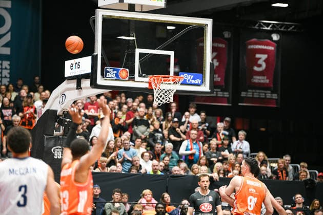 easyCredit Basketball Bundesliga, 21. Spieltag, Niners Chemnitz -MLP Academics Heidelberg 18.02.2026 ab 20.00 Uhr Chemnitz, Chemnitz Arena Im Foto: easyCredit Basketball Bundesliga, 21. Spieltag, Niners Chemnitz -MLP Academics Heidelberg easyCredit Basketball Bundesliga, 21. Spieltag, Niners Chemnitz -MLP Academics Heidelberg Leipzig Sachsen Deutschland Copyright: xEHLxMedia MichelxKöhlerx 20261802-Niners-Heidelberg_061