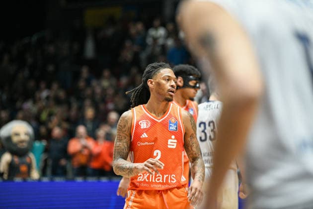 easyCredit Basketball Bundesliga, 21. Spieltag, Niners Chemnitz -MLP Academics Heidelberg 18.02.2026 ab 20.00 Uhr Chemnitz, Chemnitz Arena Im Foto: Nike Sibande(2) easyCredit Basketball Bundesliga, 21. Spieltag, Niners Chemnitz -MLP Academics Heidelberg Leipzig Sachsen Deutschland Copyright: xEHLxMedia MichelxKöhlerx 20261802-Niners-Heidelberg_091