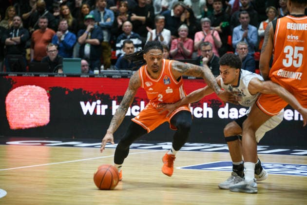easyCredit Basketball Bundesliga, 21. Spieltag, Niners Chemnitz -MLP Academics Heidelberg 18.02.2026 ab 20.00 Uhr Chemnitz, Chemnitz Arena Im Foto: Nike Sibande(2) easyCredit Basketball Bundesliga, 21. Spieltag, Niners Chemnitz -MLP Academics Heidelberg Leipzig Sachsen Deutschland Copyright: xEHLxMedia MichelxKöhlerx 20261802-Niners-Heidelberg_074