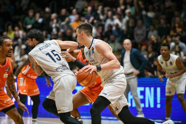 easyCredit Basketball Bundesliga, 21. Spieltag, Niners Chemnitz -MLP Academics Heidelberg 18.02.2026 ab 20.00 Uhr Chemnitz, Chemnitz Arena Im Foto: Marcel Keßen(15) easyCredit Basketball Bundesliga, 21. Spieltag, Niners Chemnitz -MLP Academics Heidelberg Leipzig Sachsen Deutschland Copyright: xEHLxMedia MichelxKöhlerx 20261802-Niners-Heidelberg_093