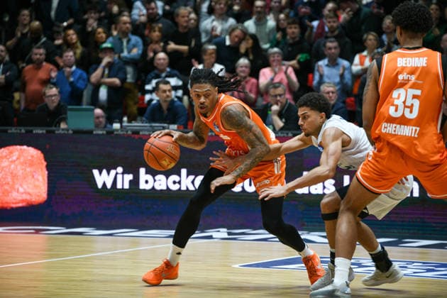 easyCredit Basketball Bundesliga, 21. Spieltag, Niners Chemnitz -MLP Academics Heidelberg 18.02.2026 ab 20.00 Uhr Chemnitz, Chemnitz Arena Im Foto: Nike Sibande(2) easyCredit Basketball Bundesliga, 21. Spieltag, Niners Chemnitz -MLP Academics Heidelberg Leipzig Sachsen Deutschland Copyright: xEHLxMedia MichelxKöhlerx 20261802-Niners-Heidelberg_073