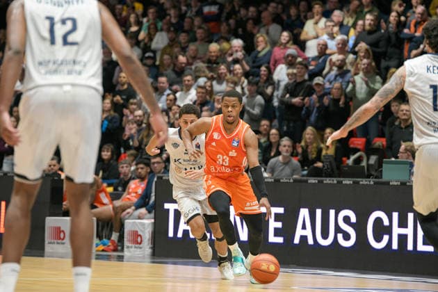 easyCredit Basketball Bundesliga, 21. Spieltag, Niners Chemnitz -MLP Academics Heidelberg 18.02.2026 ab 20.00 Uhr Chemnitz, Chemnitz Arena Im Foto:Eric Washington(33) easyCredit Basketball Bundesliga, 21. Spieltag, Niners Chemnitz -MLP Academics Heidelberg Leipzig Sachsen Deutschland Copyright: xEHLxMedia MichelxKöhlerx 20261802-Niners-Heidelberg_143