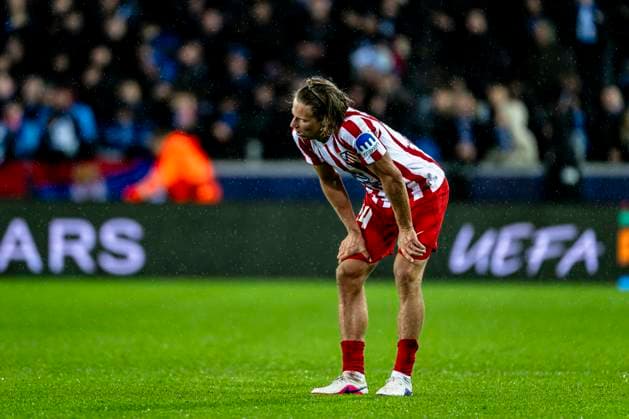 Atletico de Madrid midfielder Marcos Llorente, during the match Club Brugge KV vs Atletico de Madrid at the Jan Breydelstadion for the Champions League - KO play-offs - 1st leg season 2025-2026 in BRUGGE, Belgium on 18 february 2026. (Photo by Stefan Koops EYE4IMAGES DeFodi Images) -