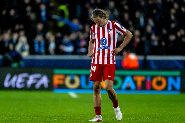 Atletico de Madrid midfielder Marcos Llorente, during the match Club Brugge KV vs Atletico de Madrid at the Jan Breydelstadion for the Champions League - KO play-offs - 1st leg season 2025-2026 in BRUGGE, Belgium on 18 february 2026. (Photo by Stefan Koops EYE4IMAGES DeFodi Images) -