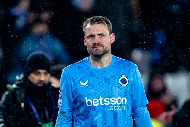 Club Brugge goalkeeper Simon Mignolet, during the match Club Brugge KV vs Atletico de Madrid at the Jan Breydelstadion for the Champions League - KO play-offs - 1st leg season 2025-2026 in BRUGGE, Belgium on 18 february 2026. (Photo by Stefan Koops EYE4IMAGES DeFodi Images) -