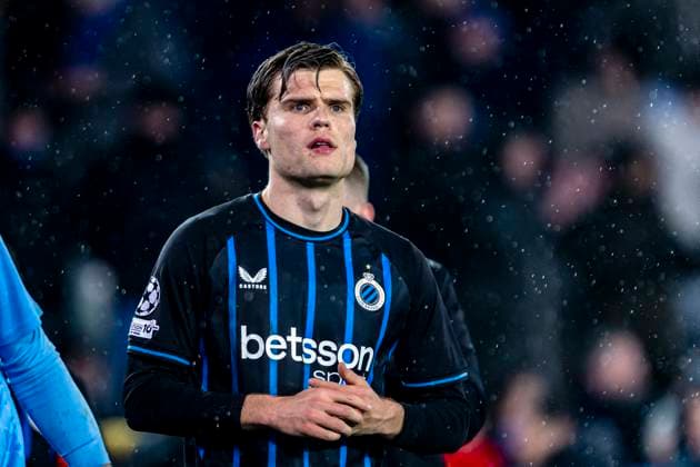 Club Brugge defender Bjorn Meijer, during the match Club Brugge KV vs Atletico de Madrid at the Jan Breydelstadion for the Champions League - KO play-offs - 1st leg season 2025-2026 in BRUGGE, Belgium on 18 february 2026. (Photo by Stefan Koops EYE4IMAGES DeFodi Images) -