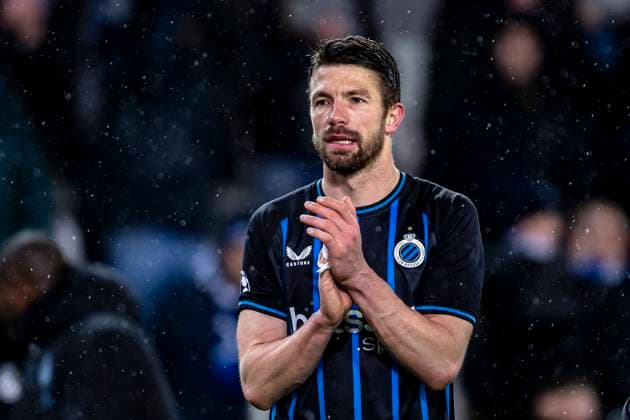Club Brugge defender Brandon Mechele, during the match Club Brugge KV vs Atletico de Madrid at the Jan Breydelstadion for the Champions League - KO play-offs - 1st leg season 2025-2026 in BRUGGE, Belgium on 18 february 2026. (Photo by Stefan Koops EYE4IMAGES DeFodi Images) -