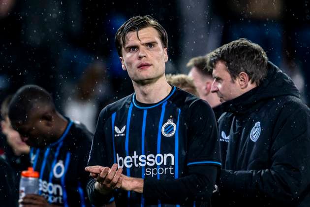 Club Brugge defender Bjorn Meijer, during the match Club Brugge KV vs Atletico de Madrid at the Jan Breydelstadion for the Champions League - KO play-offs - 1st leg season 2025-2026 in BRUGGE, Belgium on 18 february 2026. (Photo by Stefan Koops EYE4IMAGES DeFodi Images) -