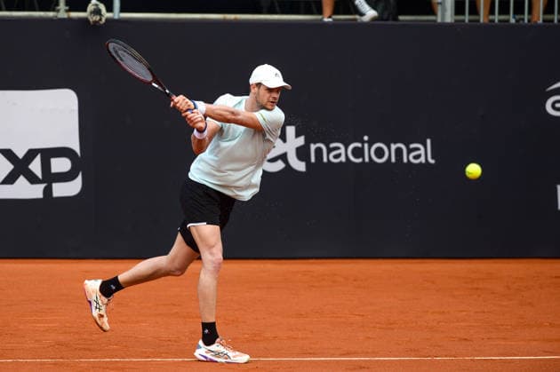 rio open, etapa do ATP, Tennis Herren world tour 500 Rio de Janeiro (RJ), 02 18 2026 - Rio Open ATP 500 RJ - Yannick Hanfmann (GER) during the Rio Open, a stage of the ATP World Tour 500, which takes place at the Jockey Club Brasileiro in Gavea, South Zone of Rio de Janeiro, this Wednesday, February 18, 2026. (Foto: Clever Felix Thenews2 imago images) SPO  Copyright: xCleverxFelixx