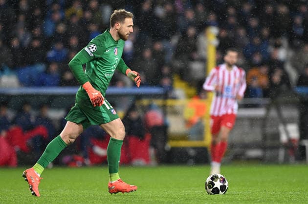 260218 Club Brugge vs Atletico Madrid goalkeeper Jan Oblak (13) of Atletico pictured during the Uefa Champions League Knock Out play offs first leg in season 2025 - 2026 between Club Brugge KV and Atletico de Madrid on February 18 , 2026 in Brugge, Belgium. (Photo by David Catry Isosport) Brugge Belgium  Copyright: xDavidxCatryx 20260218DC2_4813