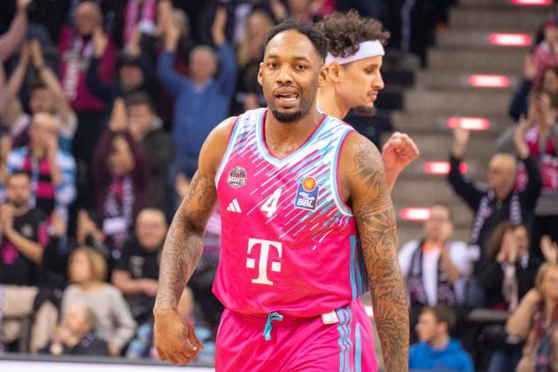 Deutschland: 1. Bundesliga Basketball easyCredit BBL 2025 2026 - Telekom Bonn vs SC RASTA Vechta - 21. Spieltag, 18.02.2026 - Telekom Dome (Bonn): Porträt, Portrait Jeff Garrett Jr (Telekom Bonn, 4) Copyright: xOrhanxHabashx
