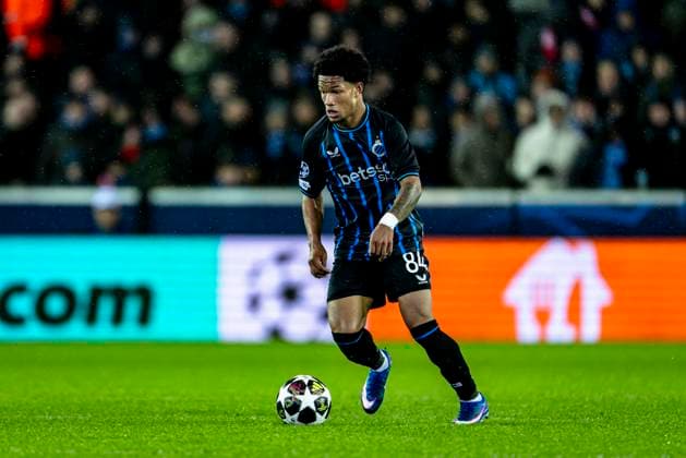 Club Brugge forwarder Shandre Campbell, during the match Club Brugge KV vs Atletico de Madrid at the Jan Breydelstadion for the Champions League - KO play-offs - 1st leg season 2025-2026 in BRUGGE, Belgium on 18 february 2026. (Photo by Stefan Koops EYE4IMAGES DeFodi Images) -