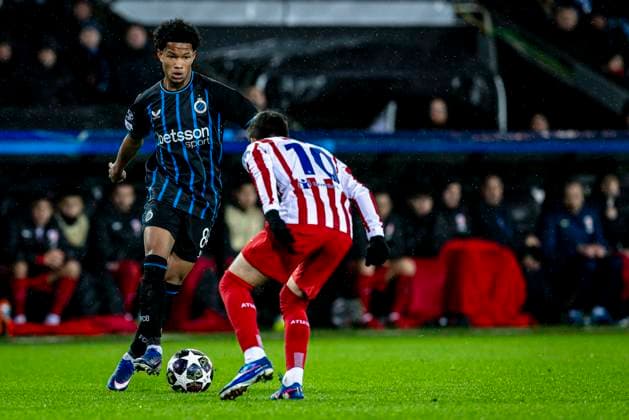 Club Brugge forwarder Shandre Campbell, during the match Club Brugge KV vs Atletico de Madrid at the Jan Breydelstadion for the Champions League - KO play-offs - 1st leg season 2025-2026 in BRUGGE, Belgium on 18 february 2026. (Photo by Stefan Koops EYE4IMAGES DeFodi Images) -