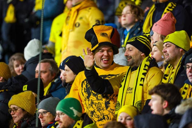 Football, Champions League 2025 2026 Bodo Glimt Inter 3 1 Bodo 20260218 Bodo Glimt supporters before the Champions League football match between Bodo Glimt and Inter at Aspmyra stadium Photo Thomas Andersen NTB Bodo Norway EDITORIAL USE ONLY RESTRICTED USE FOR BETTING COMPANIES  Copyright: xThomasxAndersenx xNTBx