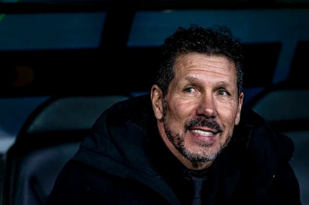 Atletico de Madrid trainer Diego Simeone, during the match Club Brugge KV vs Atletico de Madrid at the Jan Breydelstadion for the Champions League - KO play-offs - 1st leg season 2025-2026 in BRUGGE, Belgium on 18 february 2026. (Photo by Stefan Koops EYE4IMAGES DeFodi Images) -