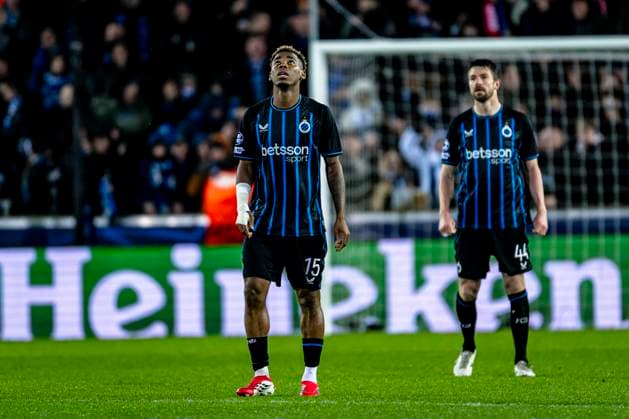 Club Brugge midfielder Raphael Onyedika, during the match Club Brugge KV vs Atletico de Madrid at the Jan Breydelstadion for the Champions League - KO play-offs - 1st leg season 2025-2026 in BRUGGE, Belgium on 18 february 2026. (Photo by Stefan Koops EYE4IMAGES DeFodi Images) -
