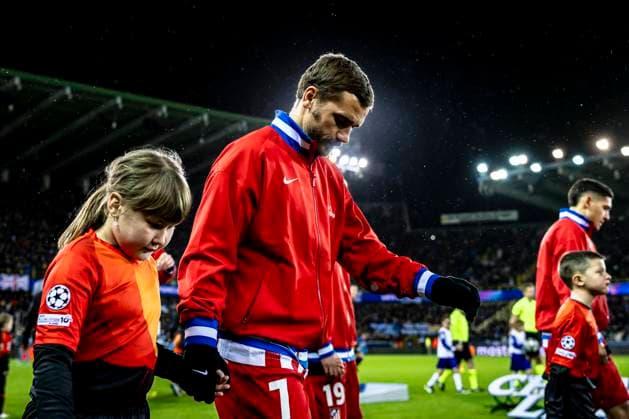 Atletico de Madrid forwarder Antoine Griezmann, during the match Club Brugge KV vs Atletico de Madrid at the Jan Breydelstadion for the Champions League - KO play-offs - 1st leg season 2025-2026 in BRUGGE, Belgium on 18 february 2026. (Photo by Stefan Koops EYE4IMAGES DeFodi Images) -