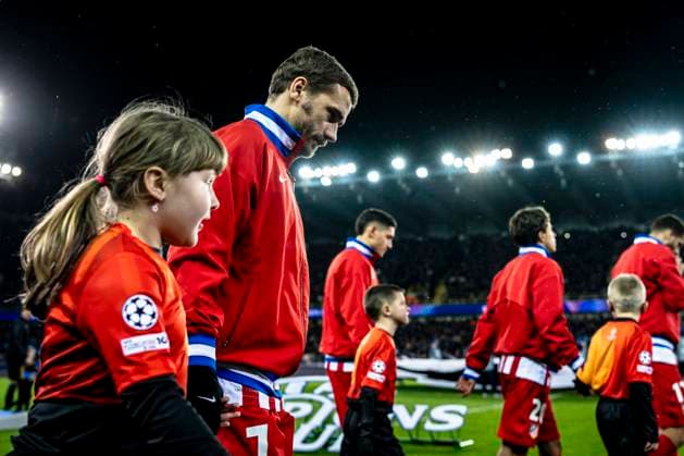 Atletico de Madrid forwarder Antoine Griezmann, during the match Club Brugge KV vs Atletico de Madrid at the Jan Breydelstadion for the Champions League - KO play-offs - 1st leg season 2025-2026 in BRUGGE, Belgium on 18 february 2026. (Photo by Stefan Koops EYE4IMAGES DeFodi Images) -