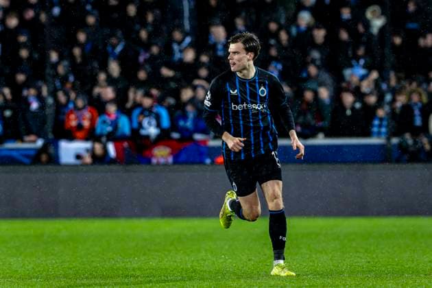 Club Brugge defender Bjorn Meijer, during the match Club Brugge KV vs Atletico de Madrid at the Jan Breydelstadion for the Champions League - KO play-offs - 1st leg season 2025-2026 in BRUGGE, Belgium on 18 february 2026. (Photo by Stefan Koops EYE4IMAGES DeFodi Images) -