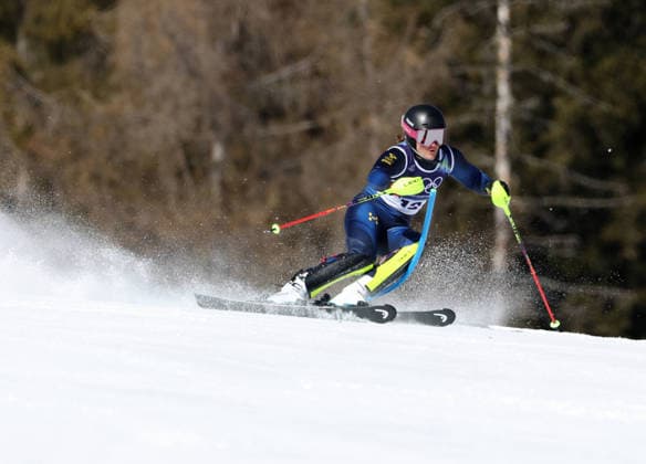 260218 -- CORTINA D AMPEZZO, Feb. 18, 2026 -- Anna Swenn Larsson of Sweden competes during the alpine skiing women s slalom run 1 at the Milan-Cortina 2026 Olympic Winter games, Winterspiele,Spiele, Summer games in Cortina, Italy, Feb. 18, 2026. MICO2026ITALY-CORTINA D AMPEZZO-OLYMPIC WINTER GAMES-ALPINE SKIING-WOMEN S SLALOM ZhangxChenlin  (MICO2026)ITALY-CORTINA D AMPEZZO-OLYMPIC WINTER GAMES-ALPINE SKIING-WOMEN S SLALOM IMAGO ZhangxChenlin  imago images 0847986202