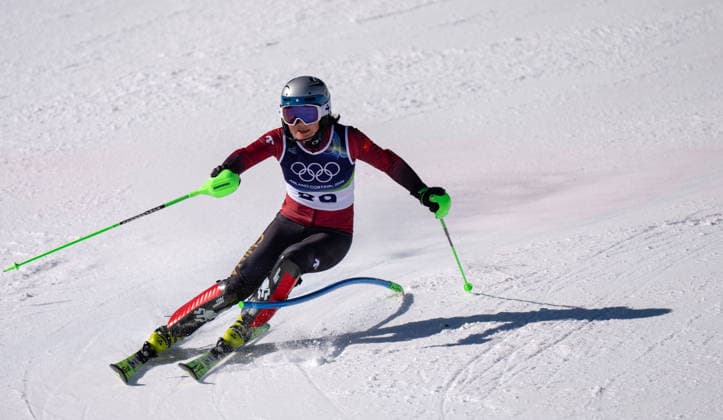 260218 -- CORTINA D AMPEZZO, Feb. 18, 2026 -- Zhang Yuying of China competes during the alpine skiing women s slalom run 1 at the Milan-Cortina 2026 Olympic Winter games, Winterspiele,Spiele, Summer games in Cortina, Italy, Feb. 18, 2026. MICO2026ITALY-CORTINA D AMPEZZO-OLYMPIC WINTER GAMES-ALPINE SKIING-WOMEN S SLALOM FeixMaohua  (MICO2026)ITALY-CORTINA D AMPEZZO-OLYMPIC WINTER GAMES-ALPINE SKIING-WOMEN S SLALOM IMAGO FeixMaohua  imago images 0847990113