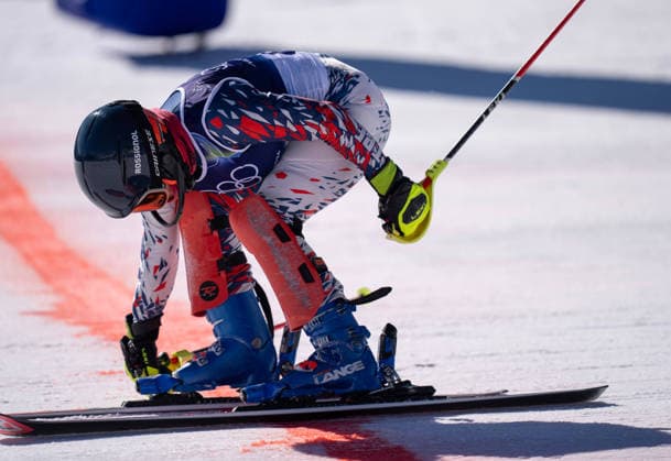 260218 -- CORTINA D AMPEZZO, Feb. 18, 2026 -- Lee Wen-Yi of Chinese Taipei competes during the alpine skiing women s slalom run 1 at the Milan-Cortina 2026 Olympic Winter games, Winterspiele,Spiele, Summer games in Cortina, Italy, Feb. 18, 2026. MICO2026ITALY-CORTINA D AMPEZZO-OLYMPIC WINTER GAMES-ALPINE SKIING-WOMEN S SLALOM FeixMaohua  (MICO2026)ITALY-CORTINA D AMPEZZO-OLYMPIC WINTER GAMES-ALPINE SKIING-WOMEN S SLALOM IMAGO FeixMaohua  imago images 0847990115