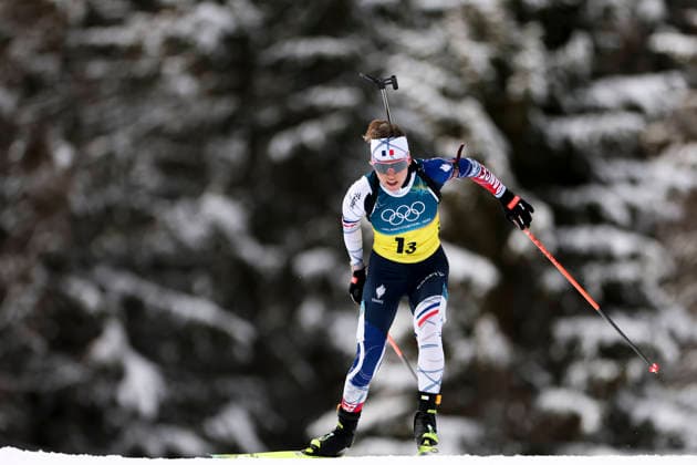 (260219) -- ANTERSELVA, Feb. 19, 2026 -- Oceane Michelon of France competes during the biathlon women s 4x6km relay at the 2026 Milan-Cortina Winter Olympics in Anterselva, Italy, Feb. 18, 2026. ) (MICO2026)ITALY-ANTERSELVA-OLYMPIC Winter games, Winterspiele,Spiele, Summer games BIATHLON-WOMEN S 4x6KM RELAY ZhangxTao 
