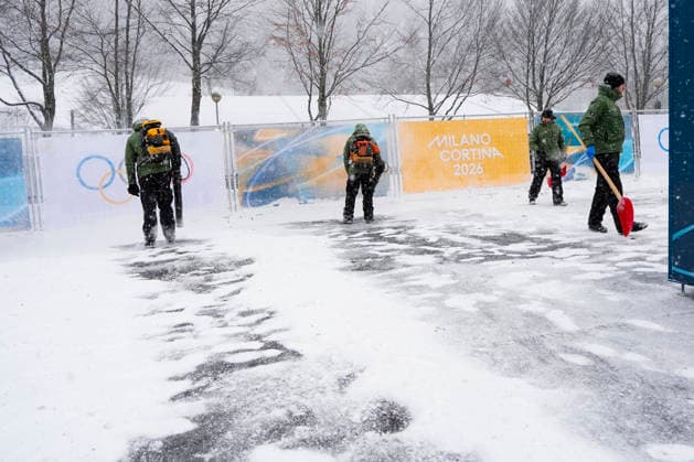 Winter Olympics in Milan Cortina 2026 Val di Fiemme, Italy 20260217. Snowy weather before the combined team sprint on the large hill in the Predazzo Ski jumping, Skispringen, Ski, nordisch Stadium during the Winter Olympics in Milano Cortina 2026. Photo: Terje Pedersen NTB Val di Fiemme Italia EDITORIAL USE ONLY. RESTRICTED USE FOR BETTING COMPANIES Ref:_SPOjrTZnsY6kW8.jpg *** Winter Olympics in Milan Cortina 2026 Val di Fiemme, Italy 20260217 Lago di Tesero during the Winter Olympics in Milano Cortina 2026 Photo Terje Pedersen NTB Val di Fiemme Italia EDITORIAL USE ONLY RESTRICTED USE FOR BETTING COMPANIES  Copyright: xLisexAserudxx xNTBx