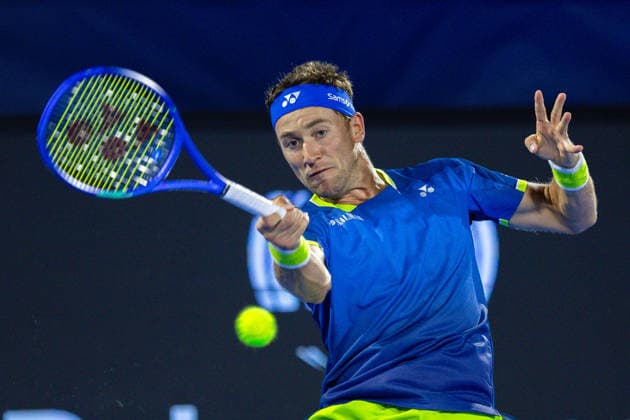 2026 Delray Beach Open - Day 3 Casper Ruud of Norway plays against Marcos Giron of the USA during their match on Day 3 of the Delray Beach Open at the Delray Tennis Center in Delray Beach, Florida, on February 18, 2026. Delray Beach FL United States  Copyright: xMauricioxPaizx originalFilename:paiz-2026delr260218_npGaA.jpg