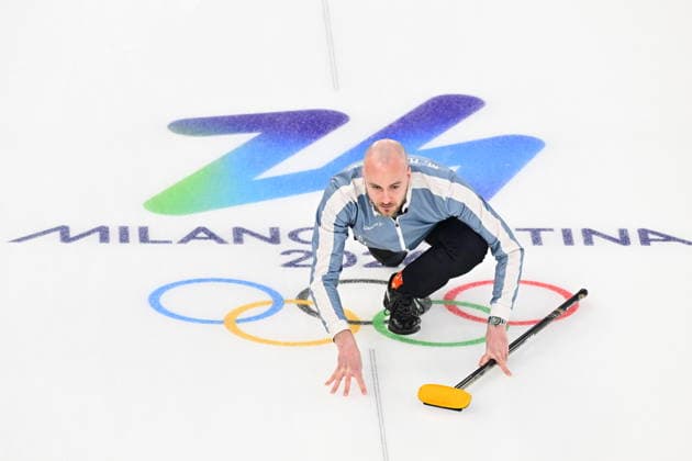 CORTINA, ITALY 20260219 during the men s group stage match, round 12, between Canada and Norway in the Olympic curling in Cortina. *** The image is included in the SPORTS PACKAGE. For others PAYMENT IMAGE *** CORTINA ITALY x10030x *** CORTINA, ITALY 20260219 during the men s group stage match, round 12, between Canada and Norway in the Olympic curling in Cortina The image is included in the SPORTS PACKAGE For others PAYMENT IMAGE CORTINA ITALY x10030x  Copyright: xJonasxEkströmer TTx 2026 OLYMPICS MEN S CURLING CANADA-NORWAY