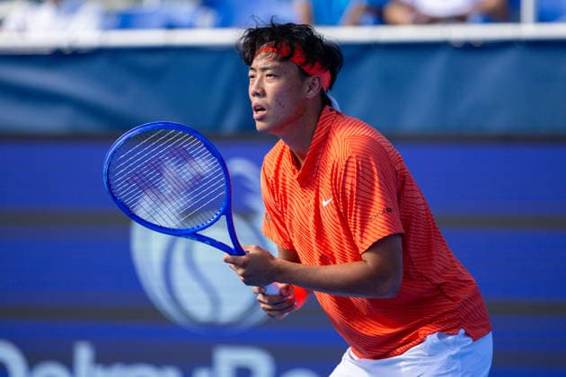 2026 Delray Beach Open - Day 3 - Coleman Wong (Hong Kong) Vs Brandon Nakashima (USA) Coleman Wong of Hong Kong plays against Brandon Nakashima of the USA during their match on Day 3 of the Delray Beach Open at the Delray Tennis Center in Delray Beach, Florida, on February 18, 2026. Delray Beach FL United States  Copyright: xMauricioxPaizx originalFilename:paiz-2026delr260218_npzkf.jpg