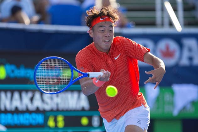 2026 Delray Beach Open - Day 3 - Coleman Wong (Hong Kong) Vs Brandon Nakashima (USA) Coleman Wong of Hong Kong plays against Brandon Nakashima of the USA during their match on Day 3 of the Delray Beach Open at the Delray Tennis Center in Delray Beach, Florida, on February 18, 2026. Delray Beach FL United States  Copyright: xMauricioxPaizx originalFilename:paiz-2026delr260218_np0WN.jpg
