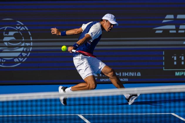 2026 Delray Beach Open - Day 3 - Coleman Wong (Hong Kong) Vs Brandon Nakashima (USA) Brandon Nakashima of the USA plays against Coleman Wong of Hong Kong during their match on Day 3 of the Delray Beach Open at the Delray Tennis Center in Delray Beach, Florida, on February 18, 2026. Delray Beach FL United States  Copyright: xMauricioxPaizx originalFilename:paiz-2026delr260218_npOF3.jpg