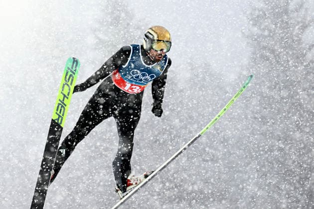 LKS 20260219 Johannes Rydzek of Germany jumps during the men s Nordic Combined Team Sprint Ski jumping, Skispringen, Ski, nordisch event at the Milano Cortina Winter Olympics at the Predazzo Ski Jumping Stadium on February 19, 2026. - RONI REKOMAA Predazzo Italy 1BTpbrSXZkk  Copyright: xRonixRekomaax 1BTpbrSXZkk