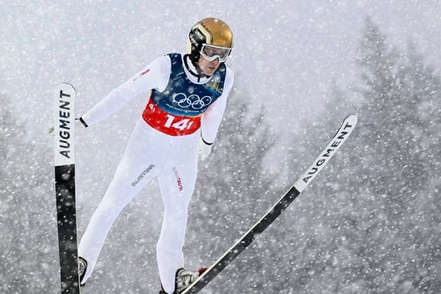 Stefan Rettenegger of Austria jumps during the men s Nordic Combined Team Sprint Ski jumping, Skispringen, Ski, nordisch event at the Milano Cortina Winter Olympics at the Predazzo Ski Jumping Stadium on February 19, 2026. - RONI REKOMAA Predazzo Italy 40Z3FLpRxAU  Copyright: xRonixRekomaax 40Z3FLpRxAU