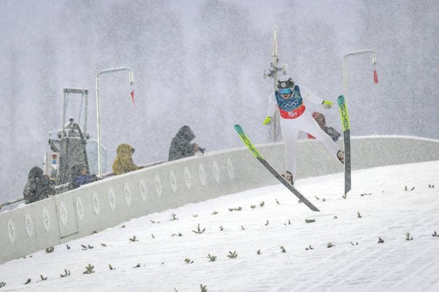 OLYMPICS - Winter Olympic Games, Olympische Spiele, Olympia, OS Milano Cortina 2026 PREDAZZO,ITALY,19.FEB.26 - OLYMPICS, NORDIC SKIING, NORDIC COMBINED, Ski jumping, Skispringen, Ski, nordisch - Winter Olympic Games Milano Cortina 2026, team sprint, large hill. Image shows Jan Vytrval (CZE).  GEPAxpictures xMatthiasxTrinkl