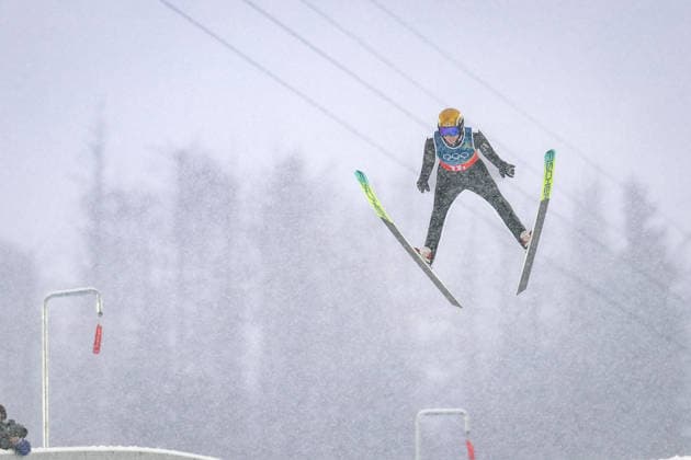 OLYMPICS - Winter Olympic Games, Olympische Spiele, Olympia, OS Milano Cortina 2026 PREDAZZO,ITALY,19.FEB.26 - OLYMPICS, NORDIC SKIING, NORDIC COMBINED, Ski jumping, Skispringen, Ski, nordisch - Winter Olympic Games Milano Cortina 2026, team sprint, large hill. Image shows Eero Hirvonen (FIN).  GEPAxpictures xMatthiasxTrinkl
