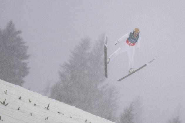 OLYMPICS - Winter Olympic Games, Olympische Spiele, Olympia, OS Milano Cortina 2026 PREDAZZO,ITALY,19.FEB.26 - OLYMPICS, NORDIC SKIING, NORDIC COMBINED, Ski jumping, Skispringen, Ski, nordisch - Winter Olympic Games Milano Cortina 2026, team sprint, large hill. Image shows Andreas Skoglund (NOR).  GEPAxpictures xOliverxLerch