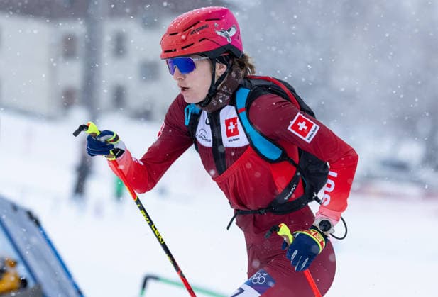 OLYMPICS - Winter Olympic Games, Olympische Spiele, Olympia, OS Milano Cortina 2026 BORMIO,ITALY,19.FEB.26 - OLYMPICS, SKI MOUNTAINEERING - Winter Olympic Games Milano Cortina 2026, sprint race. Image shows Caroline Ulrich (SUI).  GEPAxpictures xHaraldxSteiner