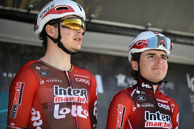 Volta Algarve 2026 Stage 2 FOIA (MONCHIQUE), PORTUGAL - FEBRUARY 19 : De Lie Arnaud (BEL) of Lotto Intermarche and Widar Jarno (BEL) of Lotto Intermarche during stage 2 of the 52th edition of Volta Algarve an UCI ProSeries 2.Pro cycling road race stage for Men Elite of 147.2 km with start in Portimao and finish in Foia (Monchique) on February 19, 2026 in Foia (Monchique), Portugal, 19 02 2026 ( Motordriver Guy De Vuyst - Foia (Monchique) Portugal  Copyright: xNicoxVereeckenx