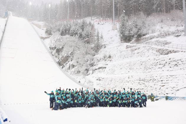 General view, FEBRUARY 19, 2026 - Nordic Combined : Team Sprint during the Milano Cortina 2026 Olympic Winter games, Winterspiele,Spiele, Summer games at Predazzo Ski jumping, Skispringen, Ski, nordisch Stadium in Predazzo, Italy. Noxthirdxpartyxsales  aflo_320464090